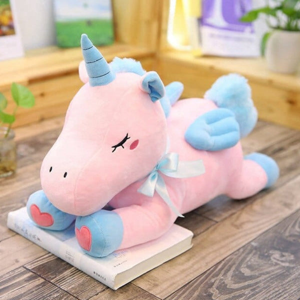 Pink-Unicorn-Plush-with-Blue-Wings