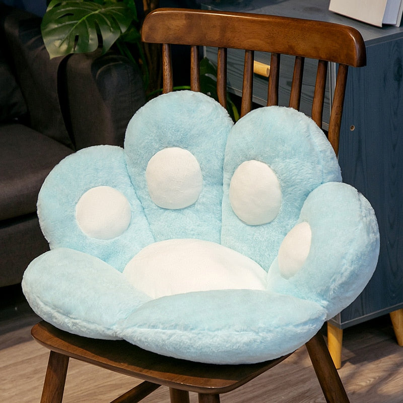 blue-cat-paw-cushion