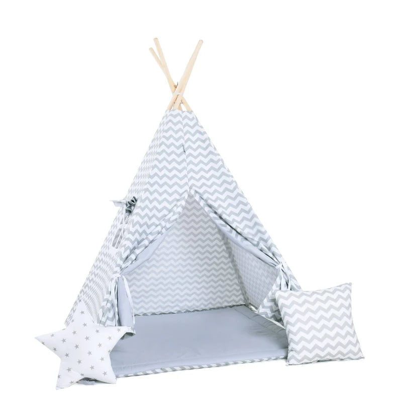 teepee-for-kids-with-white-and-gray-stripes