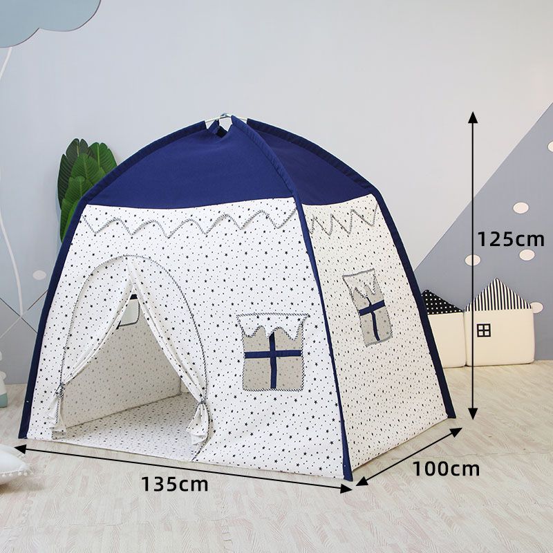 blue-house-play-tent-star-pattern